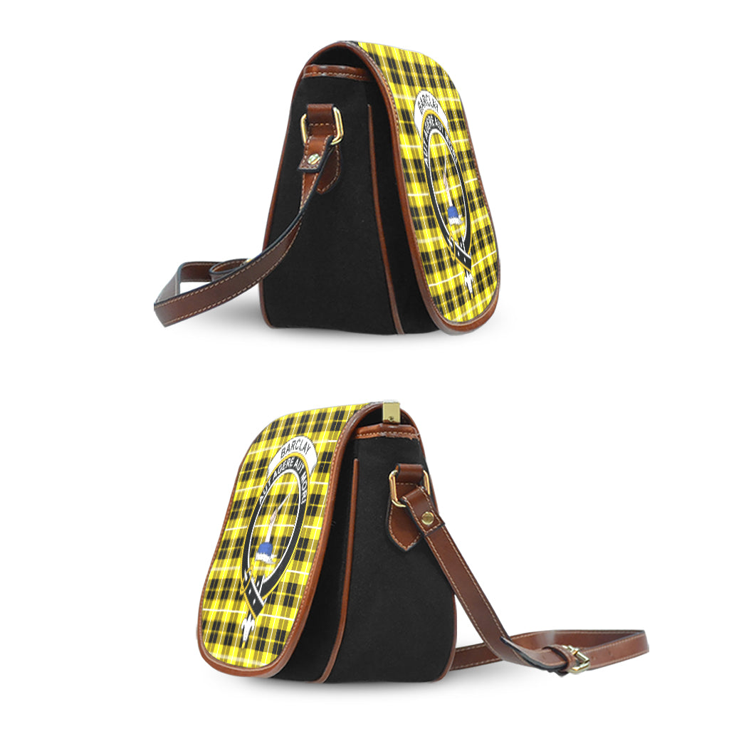 Barclay Dress Modern Tartan Saddle Bag with Family Crest - Tartan Vibes Clothing