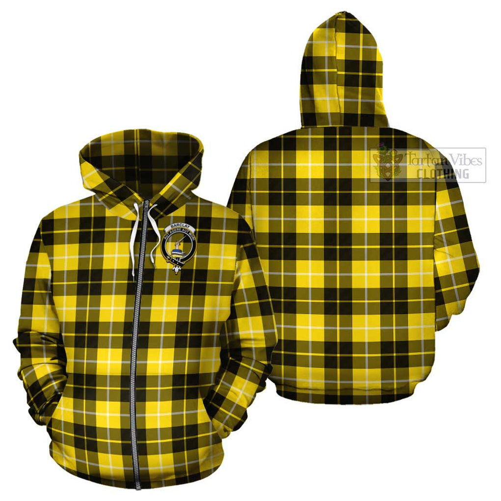 Barclay Dress Modern Tartan Cotton Hoodie with Family Crest Zip Hoodie - Tartan Vibes Clothing