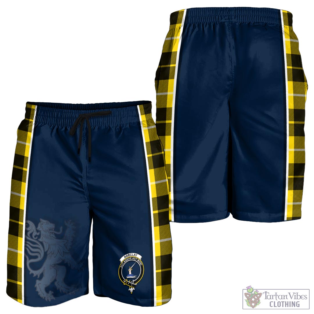 Tartan Vibes Clothing Barclay Dress Modern Tartan Men's Shorts with Family Crest and Lion Rampant Vibes Sport Style