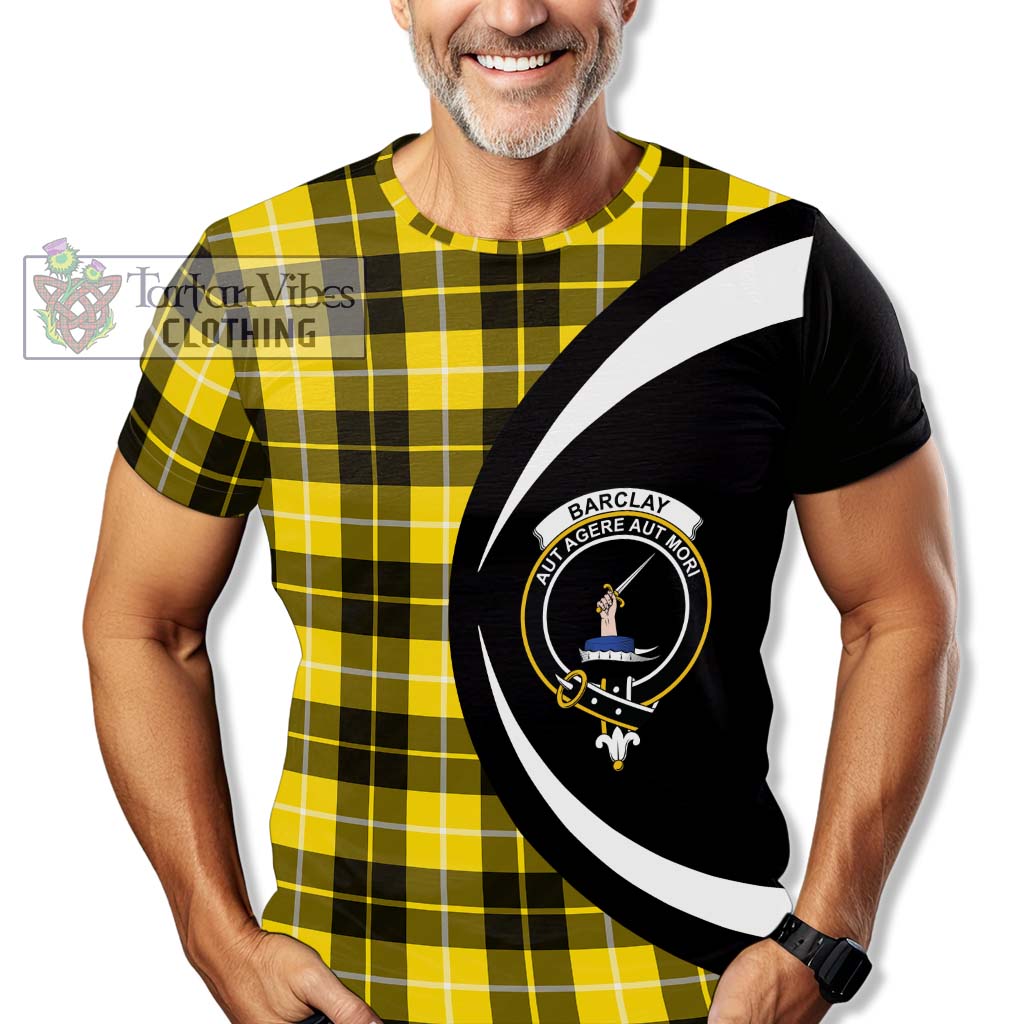 Tartan Vibes Clothing Barclay Dress Modern Tartan T-Shirt with Family Crest Circle Style