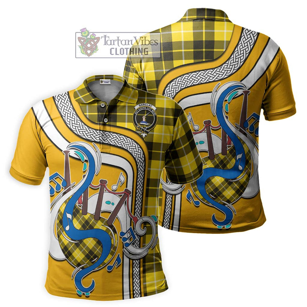 Tartan Vibes Clothing Barclay Dress Modern Tartan Polo Shirt with Epic Bagpipe Style