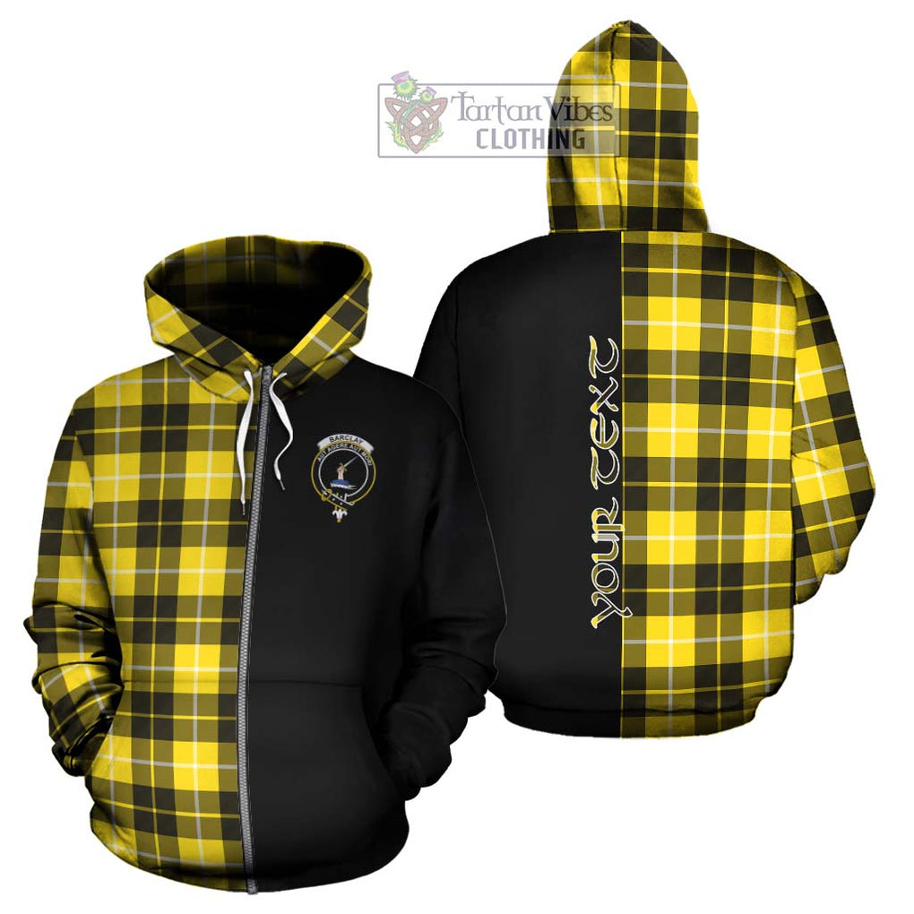 Barclay Dress Modern Tartan Hoodie with Family Crest and Half Of Me Style - Tartanvibesclothing Shop