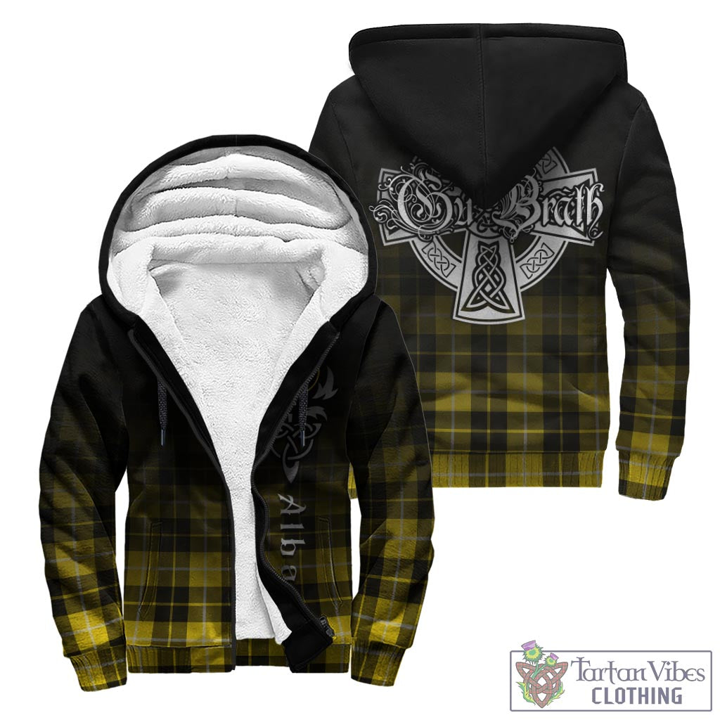 Tartan Vibes Clothing Barclay Dress Modern Tartan Sherpa Hoodie Featuring Alba Gu Brath Family Crest Celtic Inspired