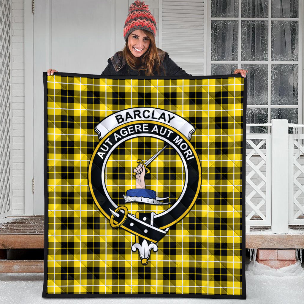 Barclay Dress Modern Tartan Quilt with Family Crest - Tartanvibesclothing