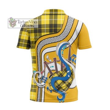 Barclay Dress Modern Tartan Zipper Polo Shirt with Epic Bagpipe Style