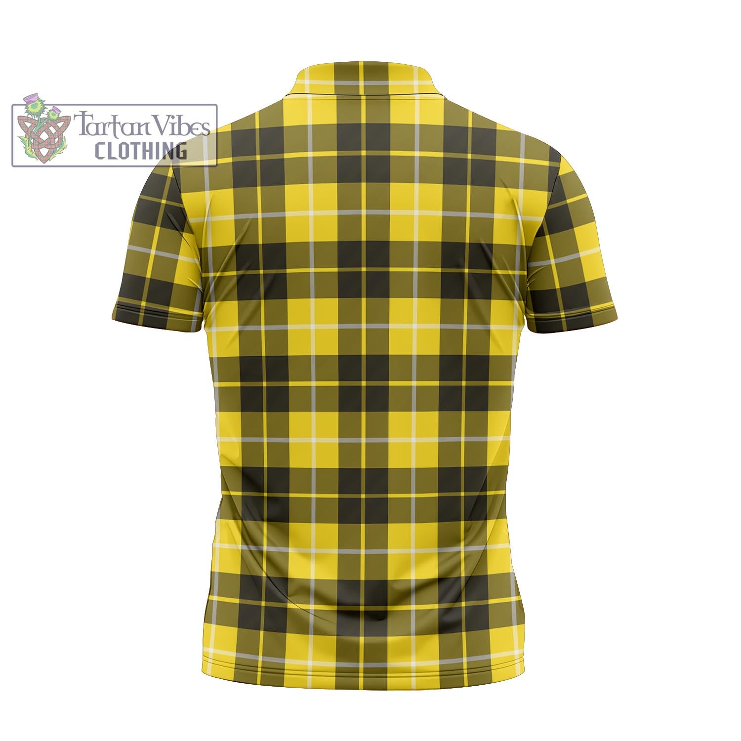 Tartan Vibes Clothing Barclay Dress Modern Tartan Zipper Polo Shirt with Family Crest