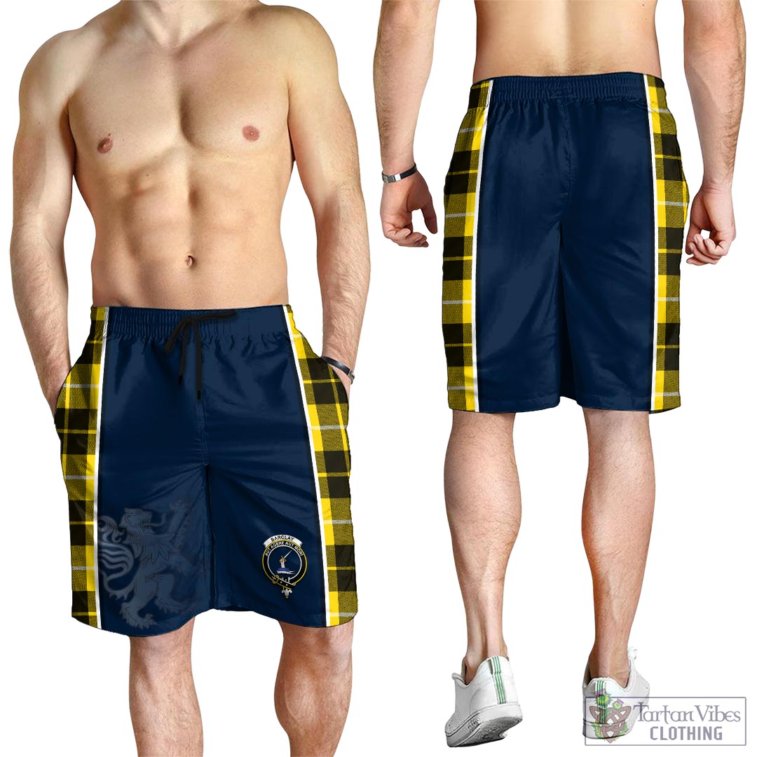 Tartan Vibes Clothing Barclay Dress Modern Tartan Men's Shorts with Family Crest and Lion Rampant Vibes Sport Style