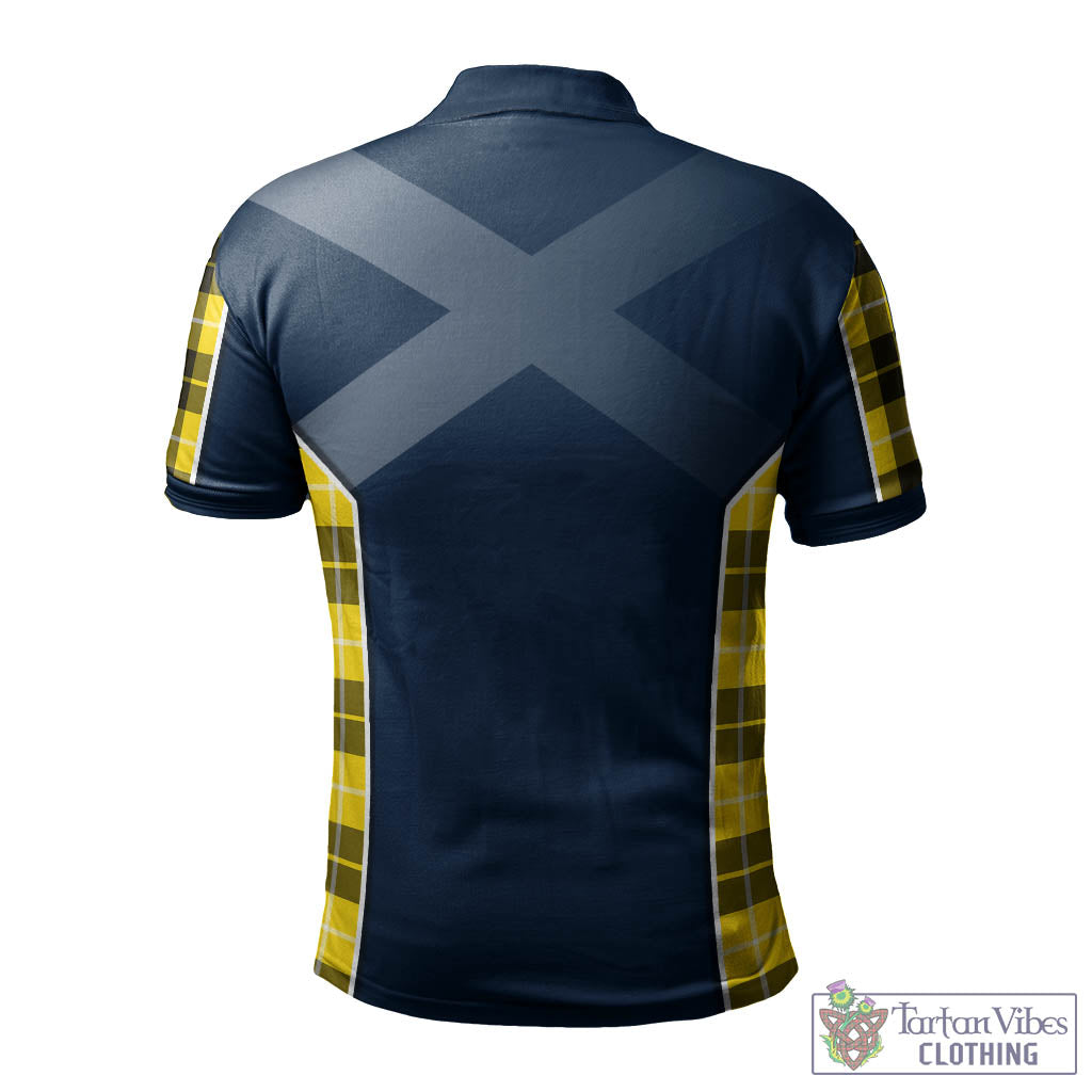 Tartan Vibes Clothing Barclay Dress Modern Tartan Men's Polo Shirt with Family Crest and Scottish Thistle Vibes Sport Style