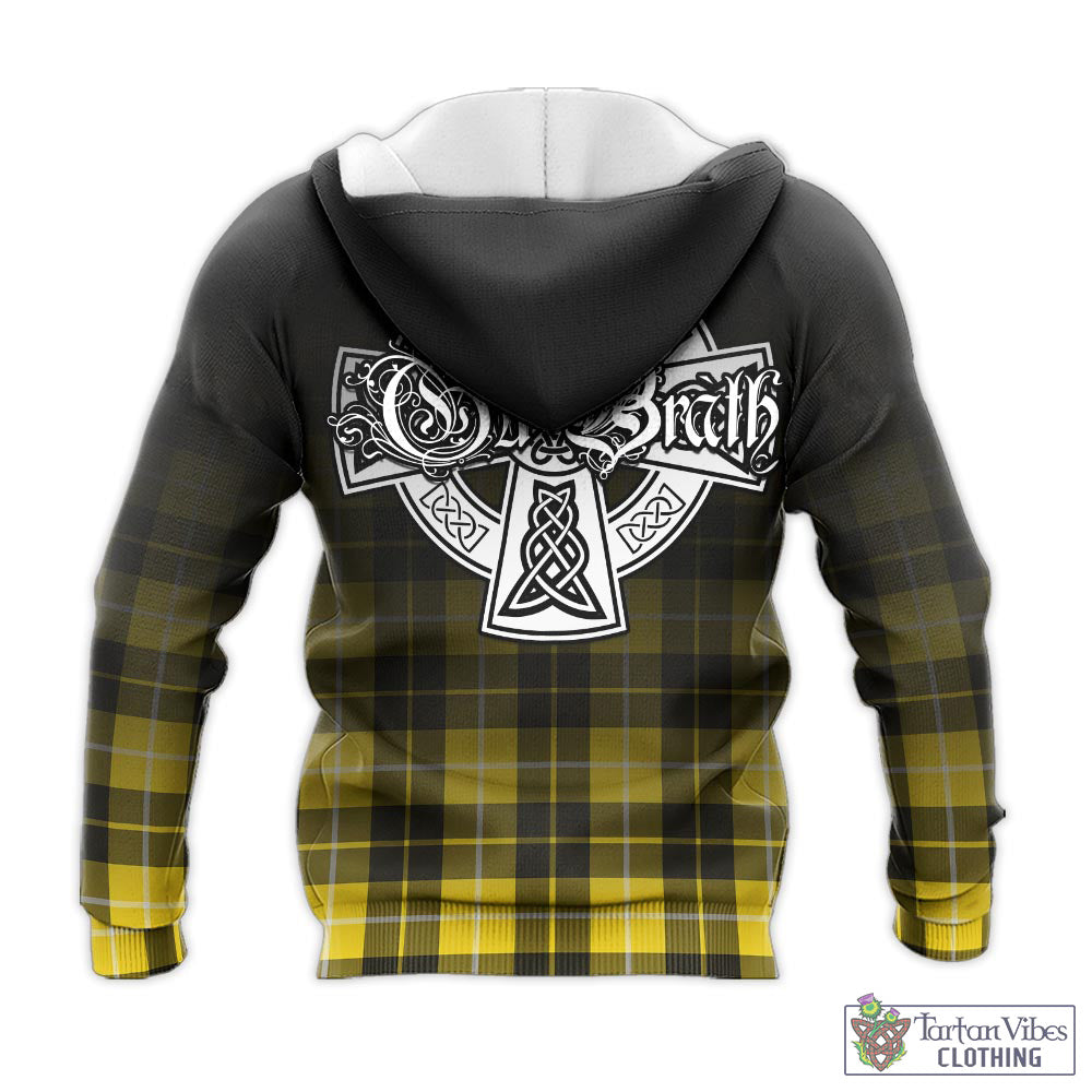 Tartan Vibes Clothing Barclay Dress Modern Tartan Knitted Hoodie Featuring Alba Gu Brath Family Crest Celtic Inspired