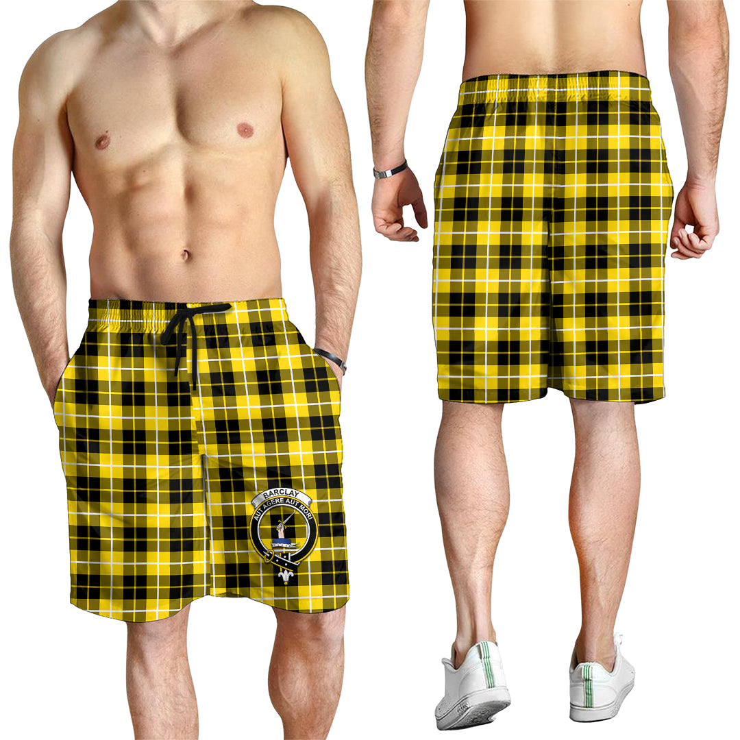 Barclay Dress Modern Tartan Mens Shorts with Family Crest - Tartanvibesclothing