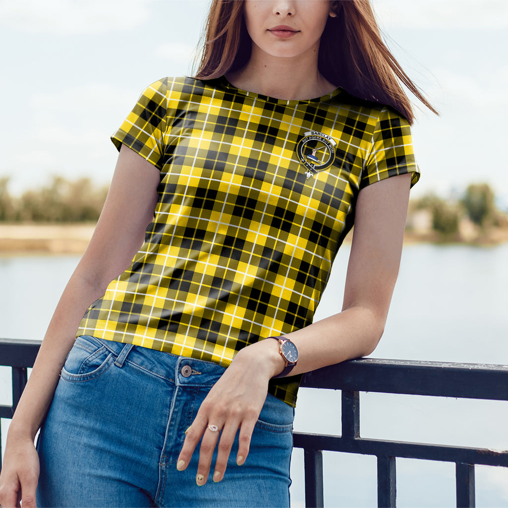 Barclay Dress Modern Tartan T-Shirt with Family Crest - Tartan Vibes Clothing