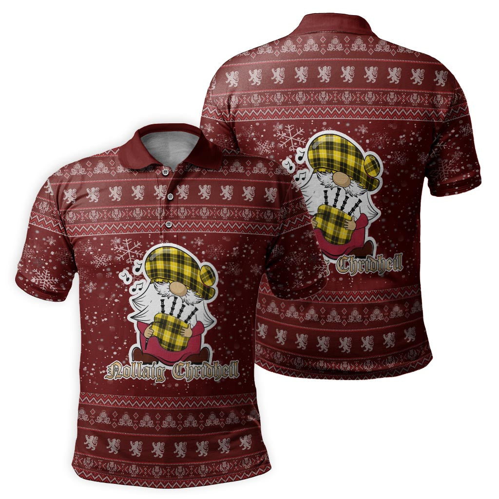 Barclay Dress Modern Clan Christmas Family Polo Shirt with Funny Gnome Playing Bagpipes - Tartanvibesclothing