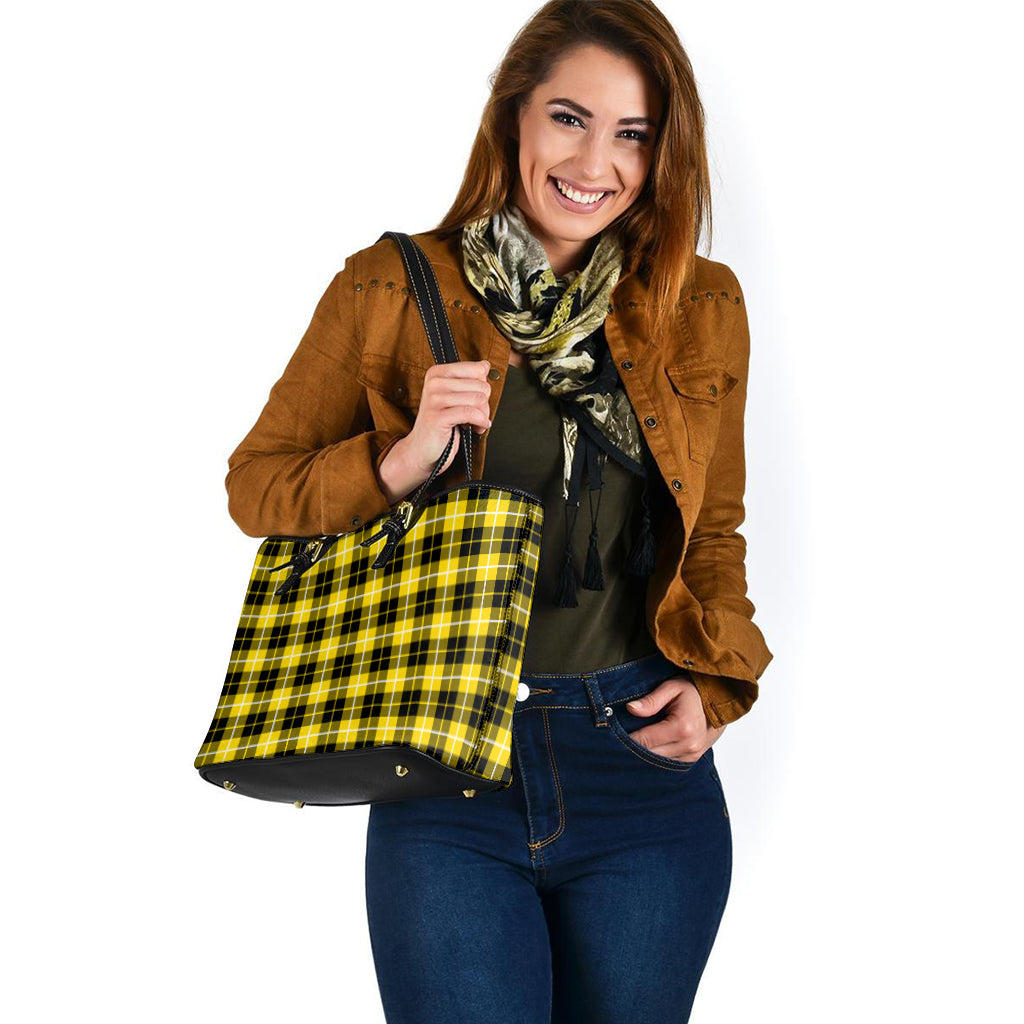 Barclay Dress Modern Tartan Leather Tote Bag - Tartanvibesclothing