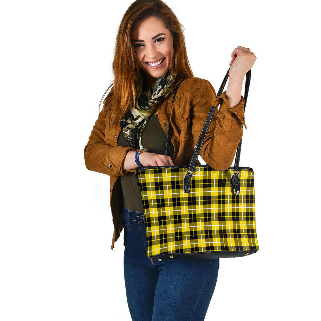 Barclay Dress Modern Tartan Leather Tote Bag - Tartanvibesclothing