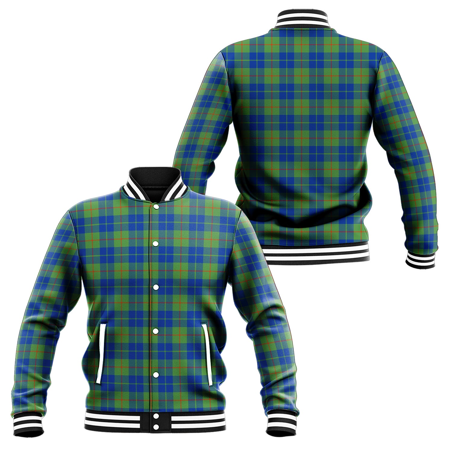 Barclay Hunting Ancient Tartan Baseball Jacket Unisex - Tartanvibesclothing