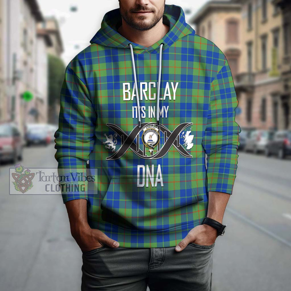 Barclay Hunting Ancient Tartan Hoodie with Family Crest DNA In Me Style Pullover Hoodie - Tartanvibesclothing Shop