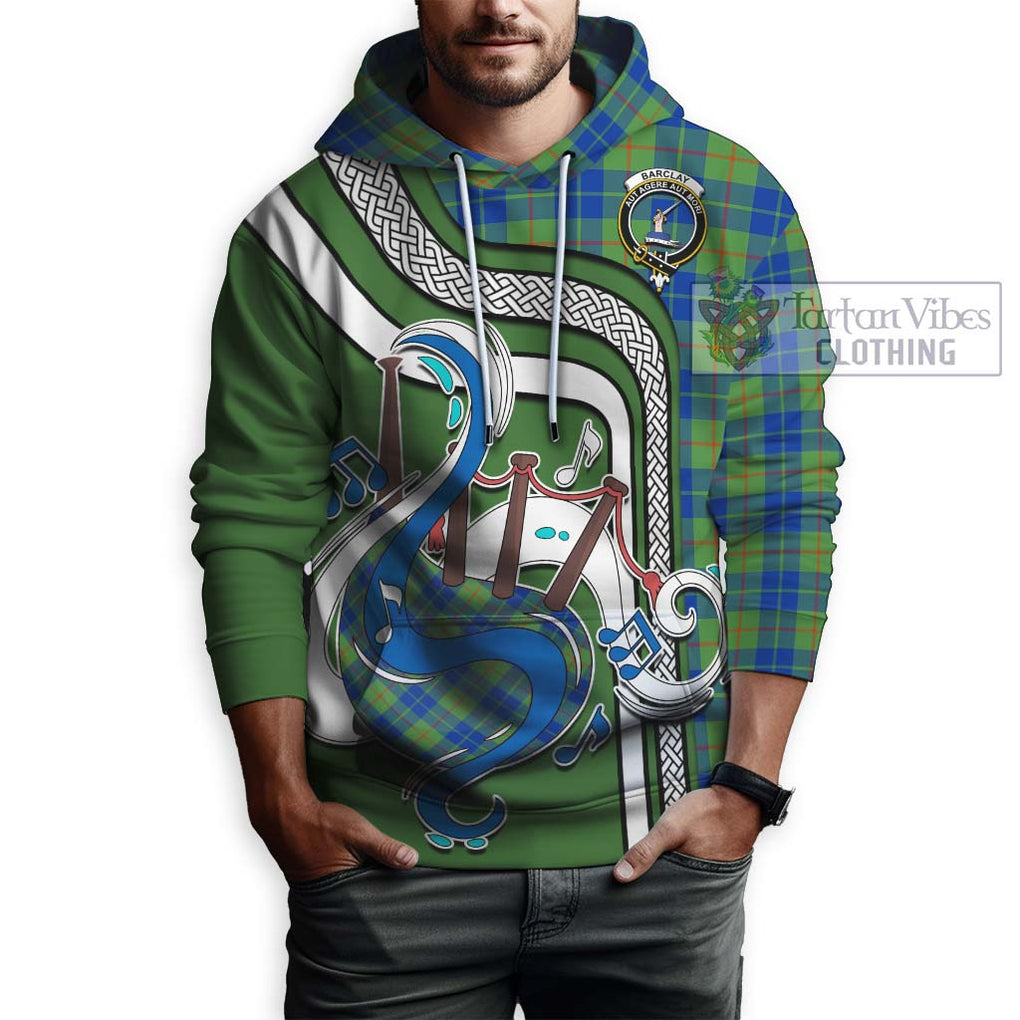 Barclay Hunting Ancient Tartan Hoodie with Epic Bagpipe Style Zip Hoodie - Tartanvibesclothing Shop