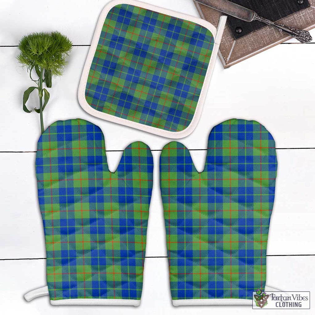 Barclay Hunting Ancient Tartan Combo Oven Mitt & Pot-Holder Combo 1 Oven Mitt & 1 Pot-Holder White - Tartan Vibes Clothing