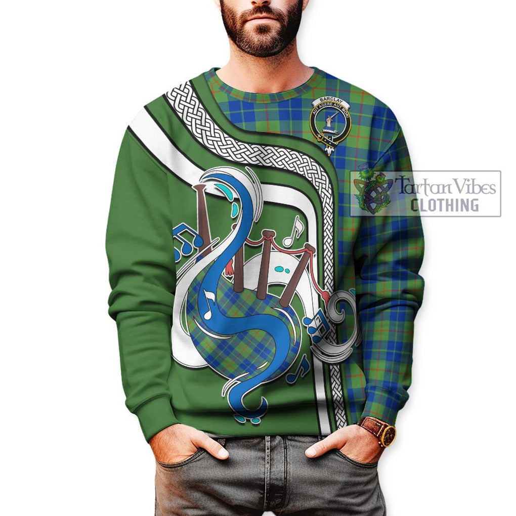 Barclay Hunting Ancient Tartan Sweatshirt with Epic Bagpipe Style Unisex - Tartanvibesclothing Shop