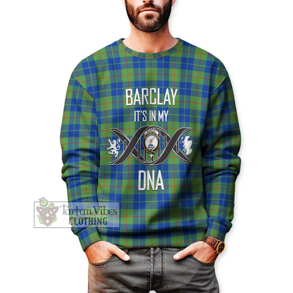 Barclay Hunting Ancient Tartan Sweatshirt with Family Crest DNA In Me Style Unisex - Tartanvibesclothing Shop