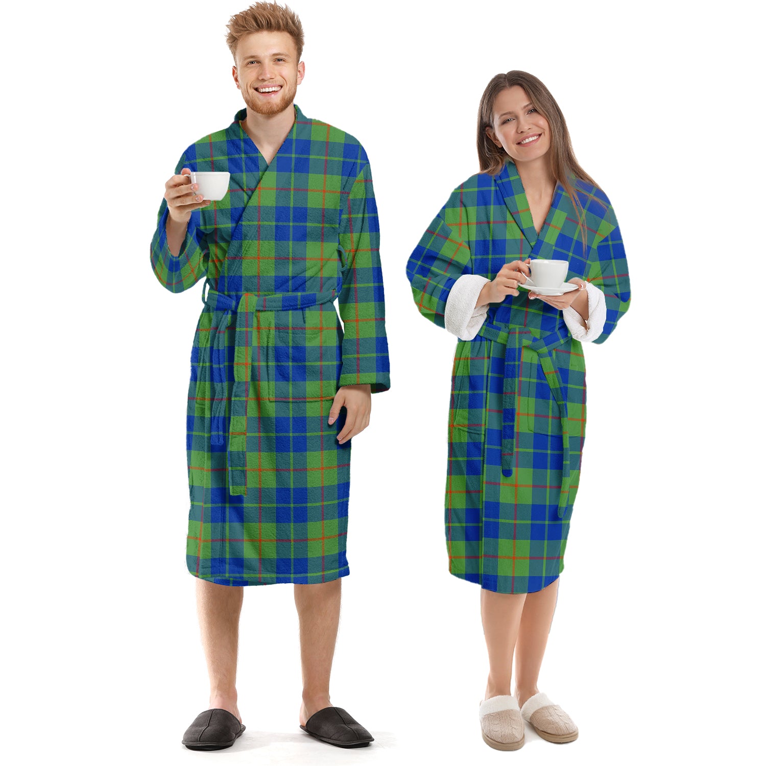 Barclay Hunting Ancient Tartan Bathrobe Unisex S - Tartan Vibes Clothing