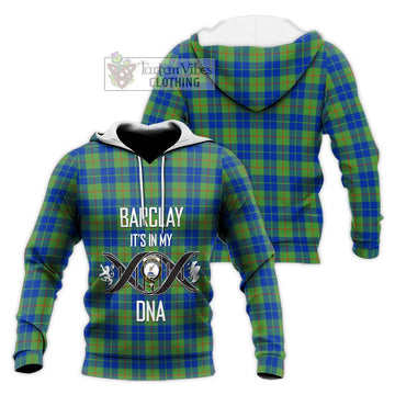 Barclay Hunting Ancient Tartan Knitted Hoodie with Family Crest DNA In Me Style