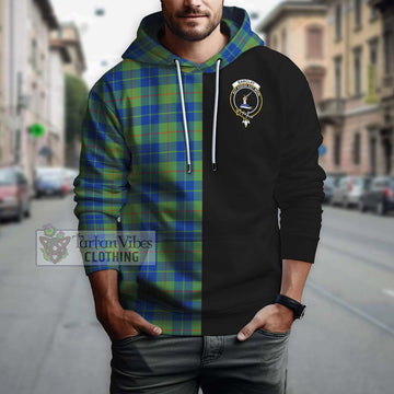 Barclay Hunting Ancient Tartan Hoodie with Family Crest and Half Of Me Style