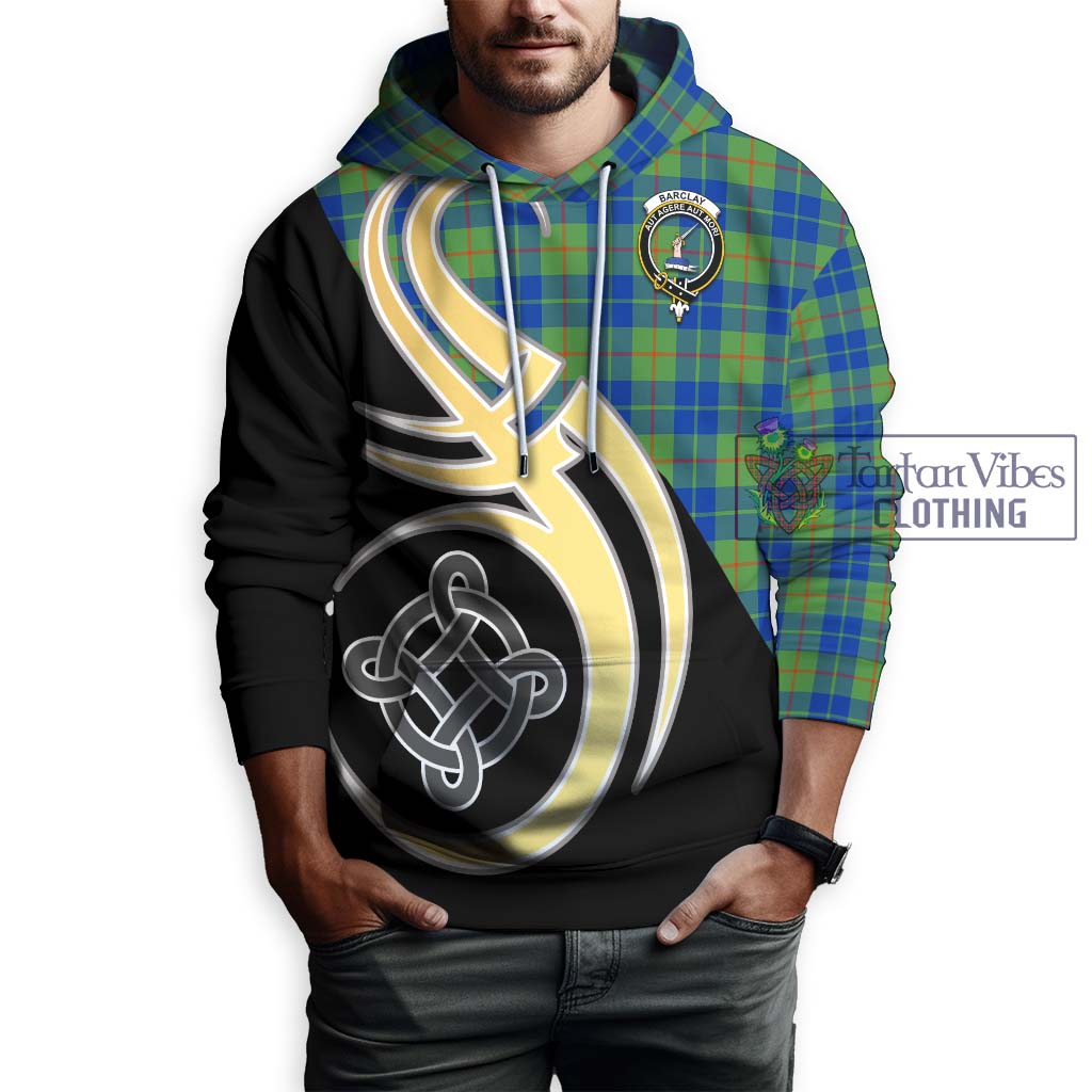 Barclay Hunting Ancient Tartan Hoodie with Family Crest and Celtic Symbol Style Zip Hoodie - Tartan Vibes Clothing