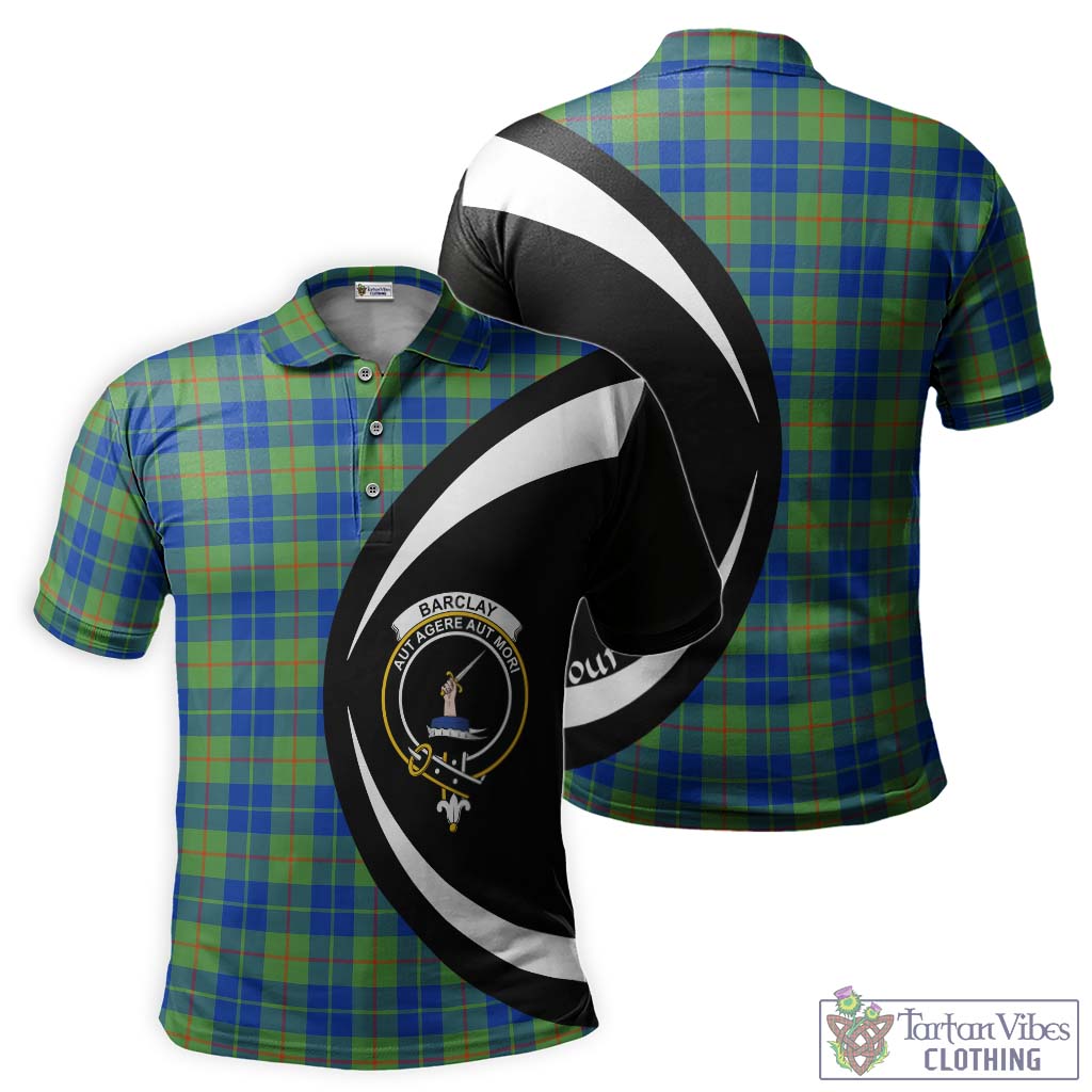 Barclay Hunting Ancient Tartan Men's Polo Shirt with Family Crest Circle Style Kid - Tartan Vibes Clothing