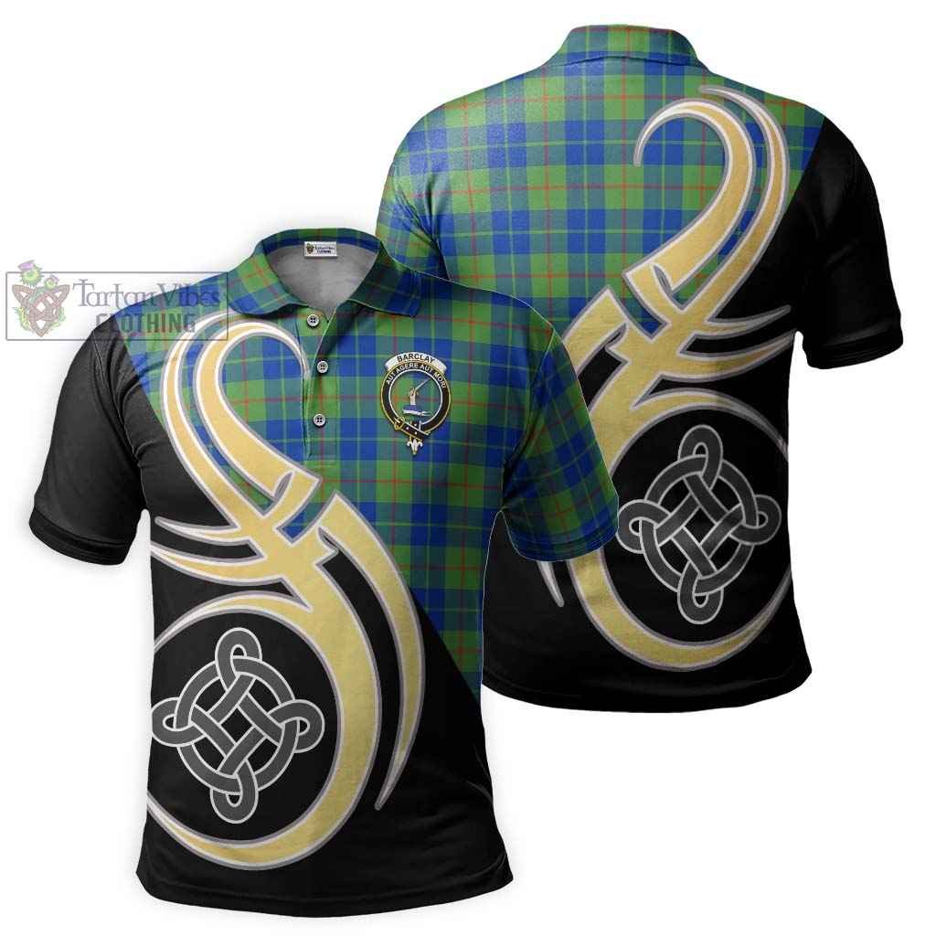 Barclay Hunting Ancient Tartan Polo Shirt with Family Crest and Celtic Symbol Style Kid - Tartan Vibes Clothing