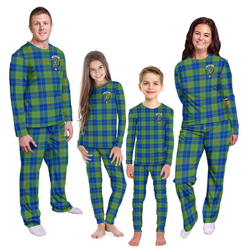 Barclay Hunting Ancient Tartan Pajamas Family Set with Family Crest