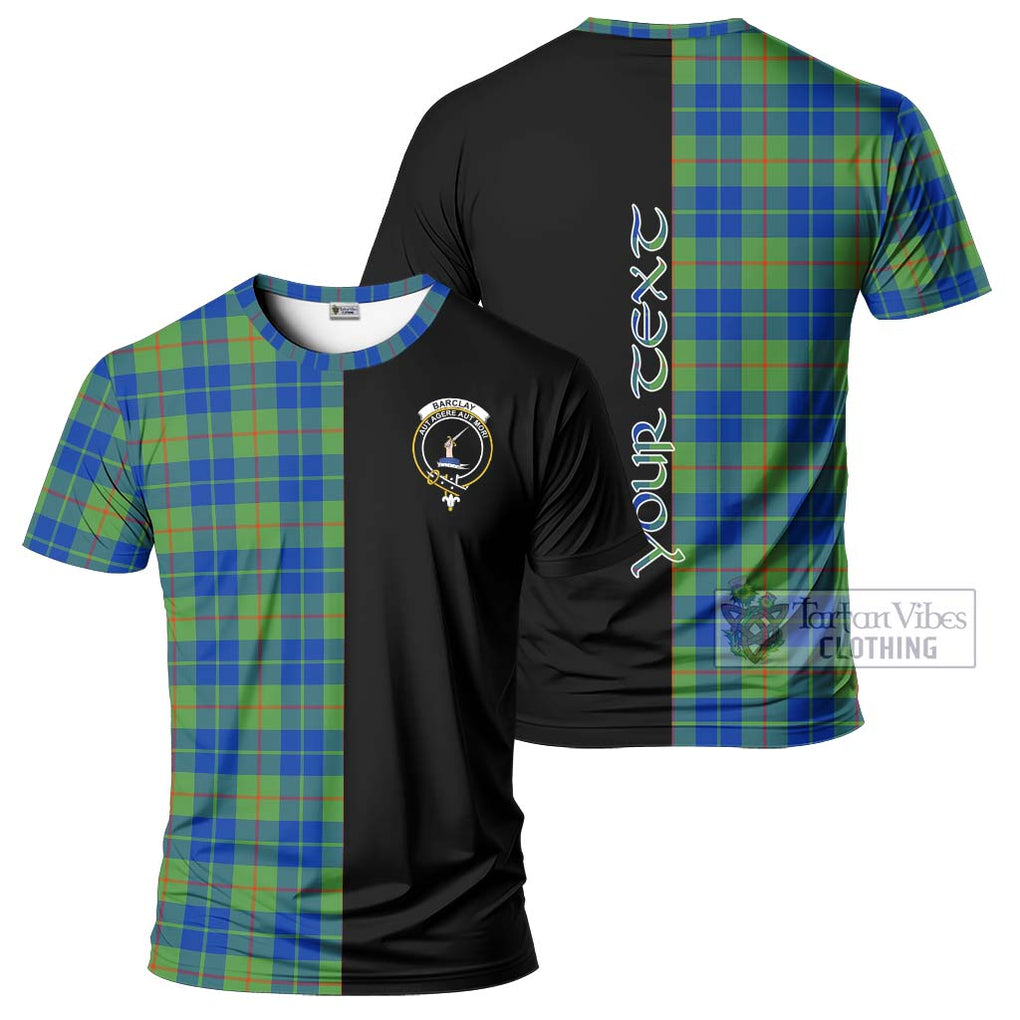 Barclay Hunting Ancient Tartan T-Shirt with Family Crest and Half Of Me Style Kid's Shirt - Tartanvibesclothing Shop