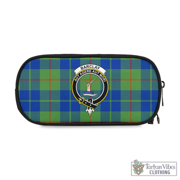 Barclay Hunting Ancient Tartan Pen and Pencil Case with Family Crest