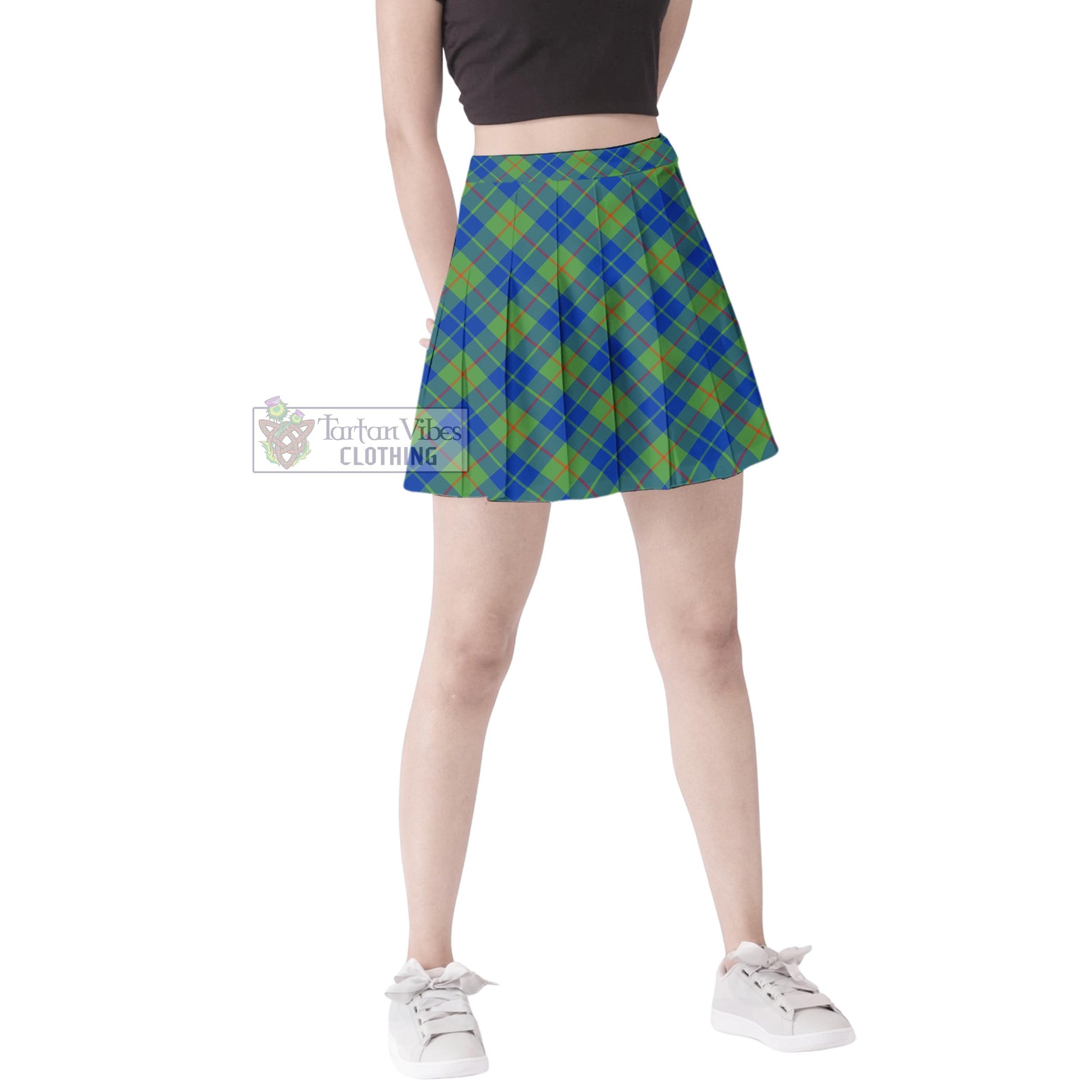 Tartan Vibes Clothing Barclay Hunting Ancient Tartan Women's Plated Mini Skirt