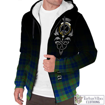 Barclay Hunting Ancient Tartan Sherpa Hoodie Featuring Alba Gu Brath Family Crest Celtic Inspired