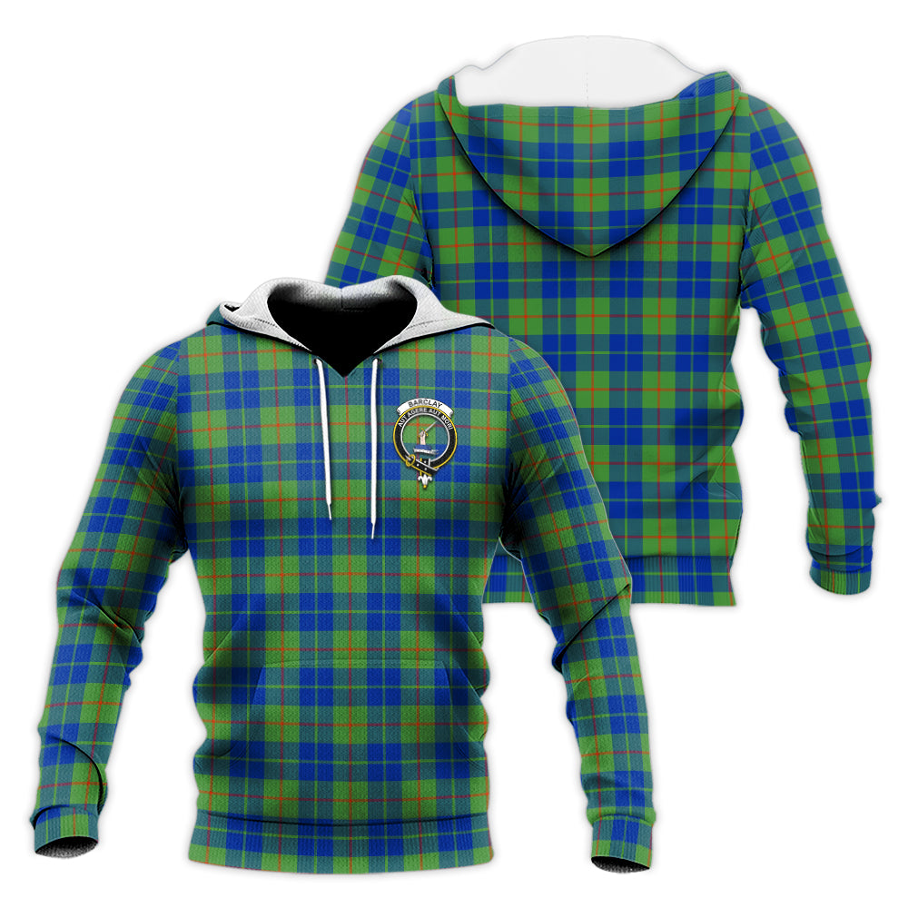 Barclay Hunting Ancient Tartan Knitted Hoodie with Family Crest Unisex Knitted Hoodie - Tartanvibesclothing