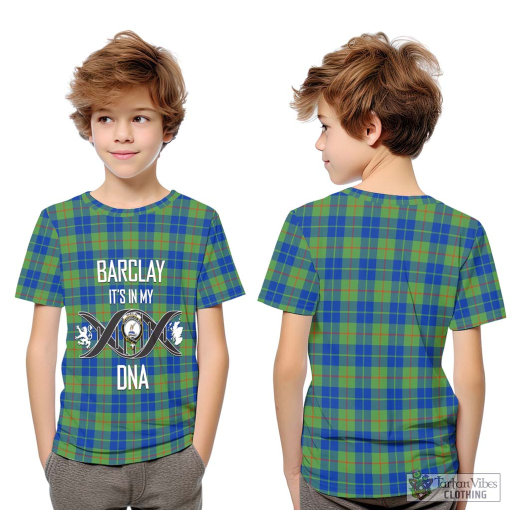 Barclay Hunting Ancient Tartan Kid T-Shirt with Family Crest DNA In Me Style Youth XL Size14 - Tartanvibesclothing Shop