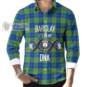 Barclay Hunting Ancient Tartan Long Sleeve Button Shirt with Family Crest DNA In Me Style