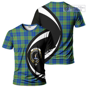 Barclay Hunting Ancient Tartan T-Shirt with Family Crest Circle Style