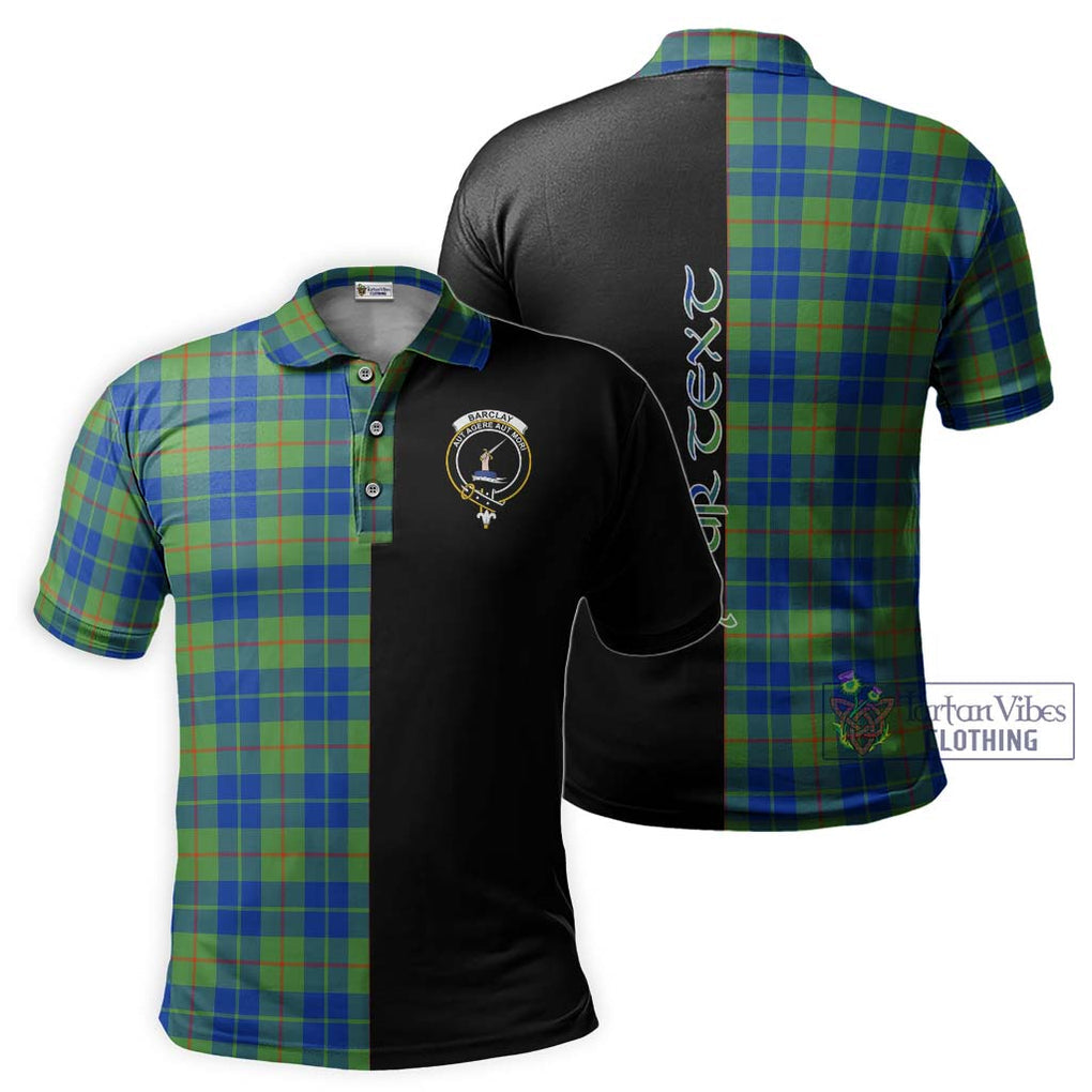 Barclay Hunting Ancient Tartan Polo Shirt with Family Crest and Half Of Me Style Kid - Tartanvibesclothing Shop