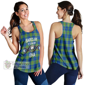 Barclay Hunting Ancient Tartan Women's Racerback Tanks with Family Crest DNA In Me Style