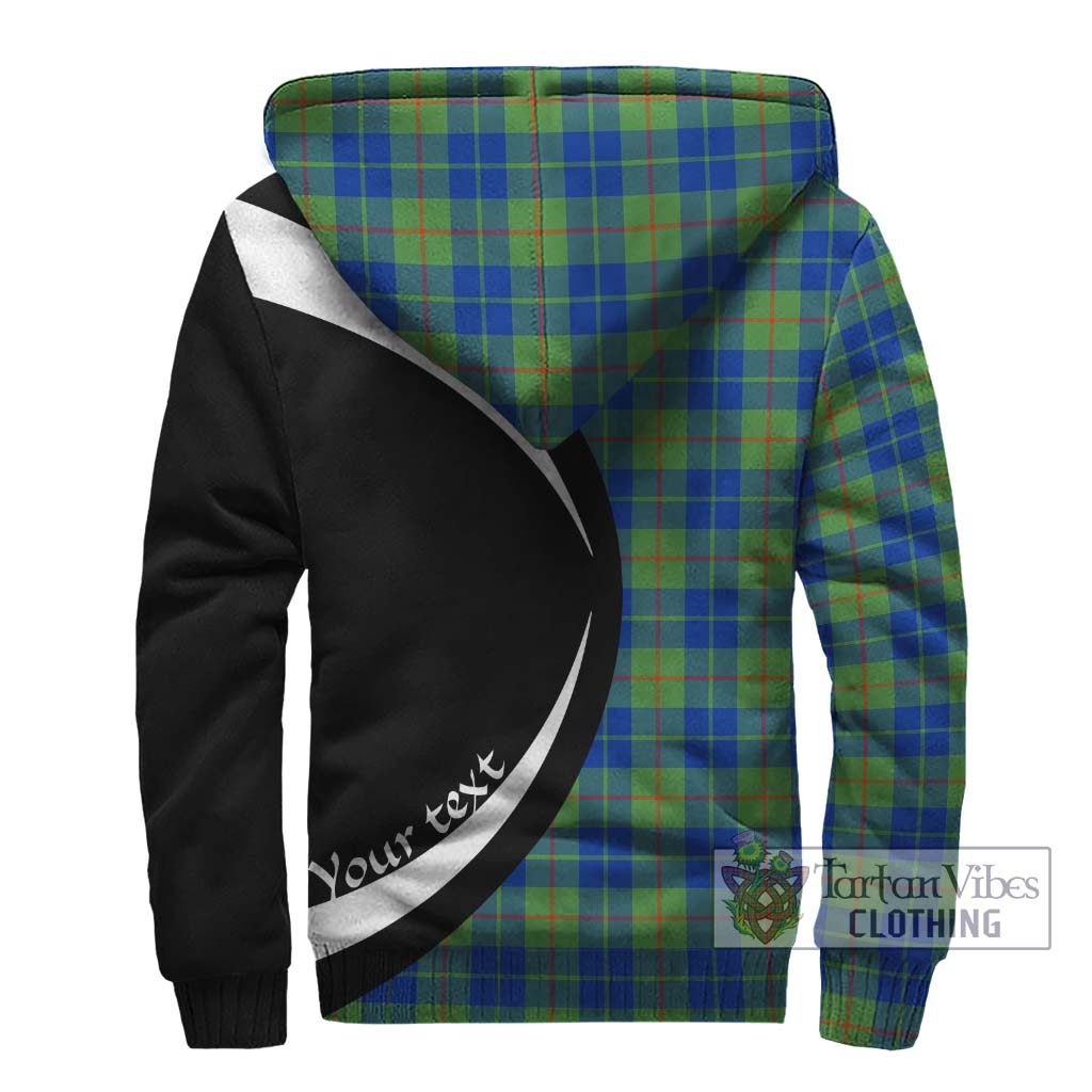 Barclay Hunting Ancient Tartan Sherpa Hoodie with Family Crest Circle Style - Tartan Vibes Clothing