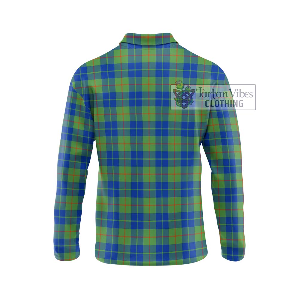 Barclay Hunting Ancient Tartan Long Sleeve Polo Shirt with Family Crest DNA In Me Style - Tartanvibesclothing Shop