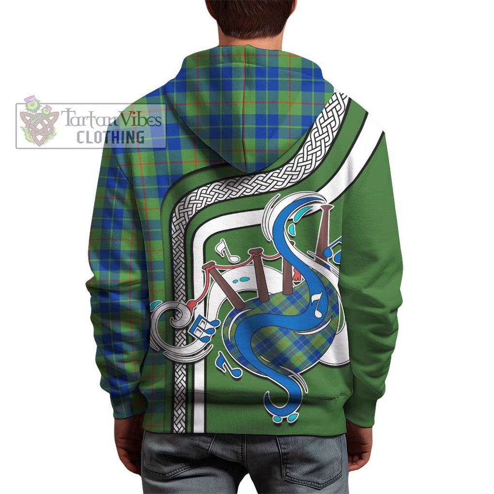 Barclay Hunting Ancient Tartan Hoodie with Epic Bagpipe Style - Tartanvibesclothing Shop