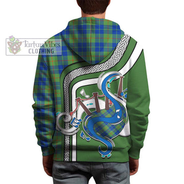 Barclay Hunting Ancient Tartan Hoodie with Epic Bagpipe Style