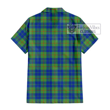 Barclay Hunting Ancient Tartan Short Sleeve Button Shirt with Family Crest DNA In Me Style