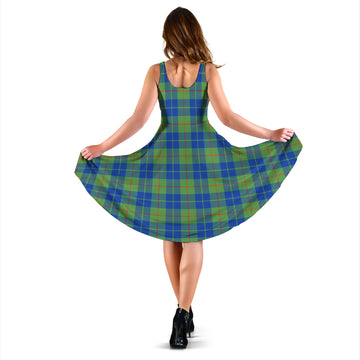 Barclay Hunting Ancient Tartan Sleeveless Midi Womens Dress