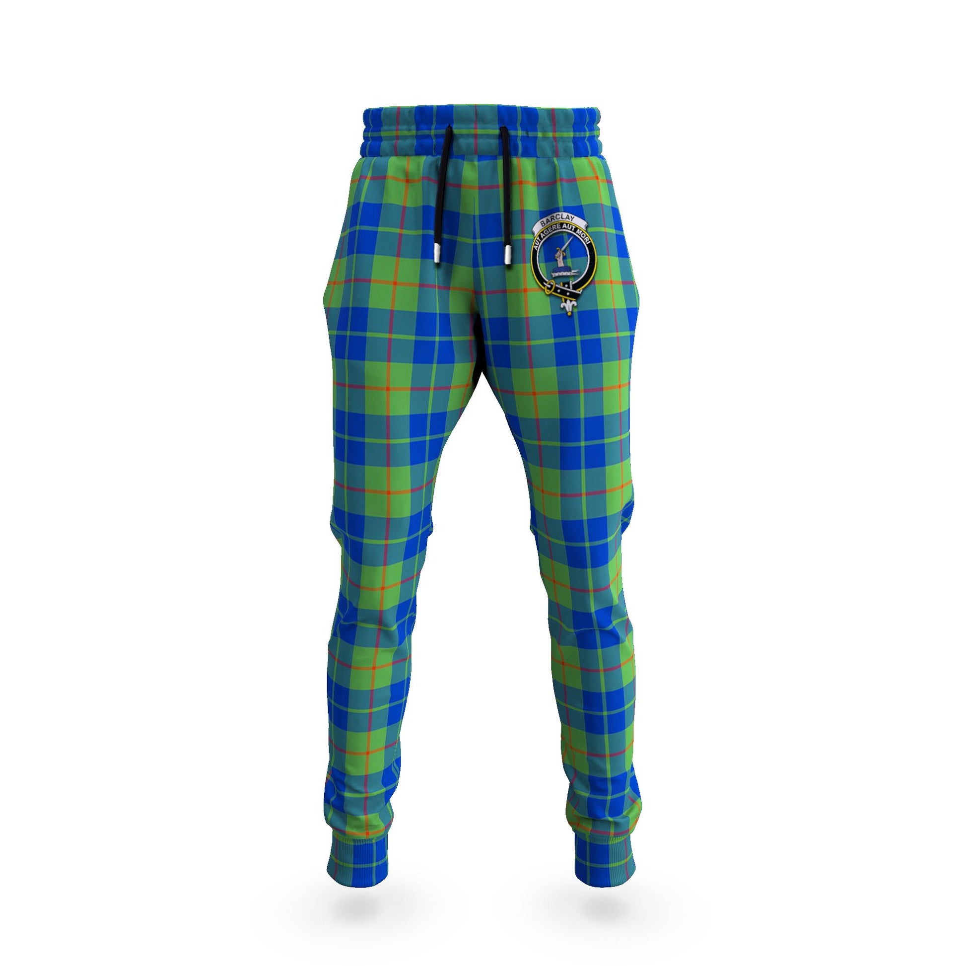 Barclay Hunting Ancient Tartan Joggers Pants with Family Crest 5XL - Tartan Vibes Clothing