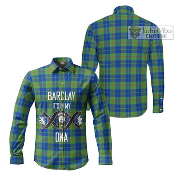 Barclay Hunting Ancient Tartan Long Sleeve Button Shirt with Family Crest DNA In Me Style