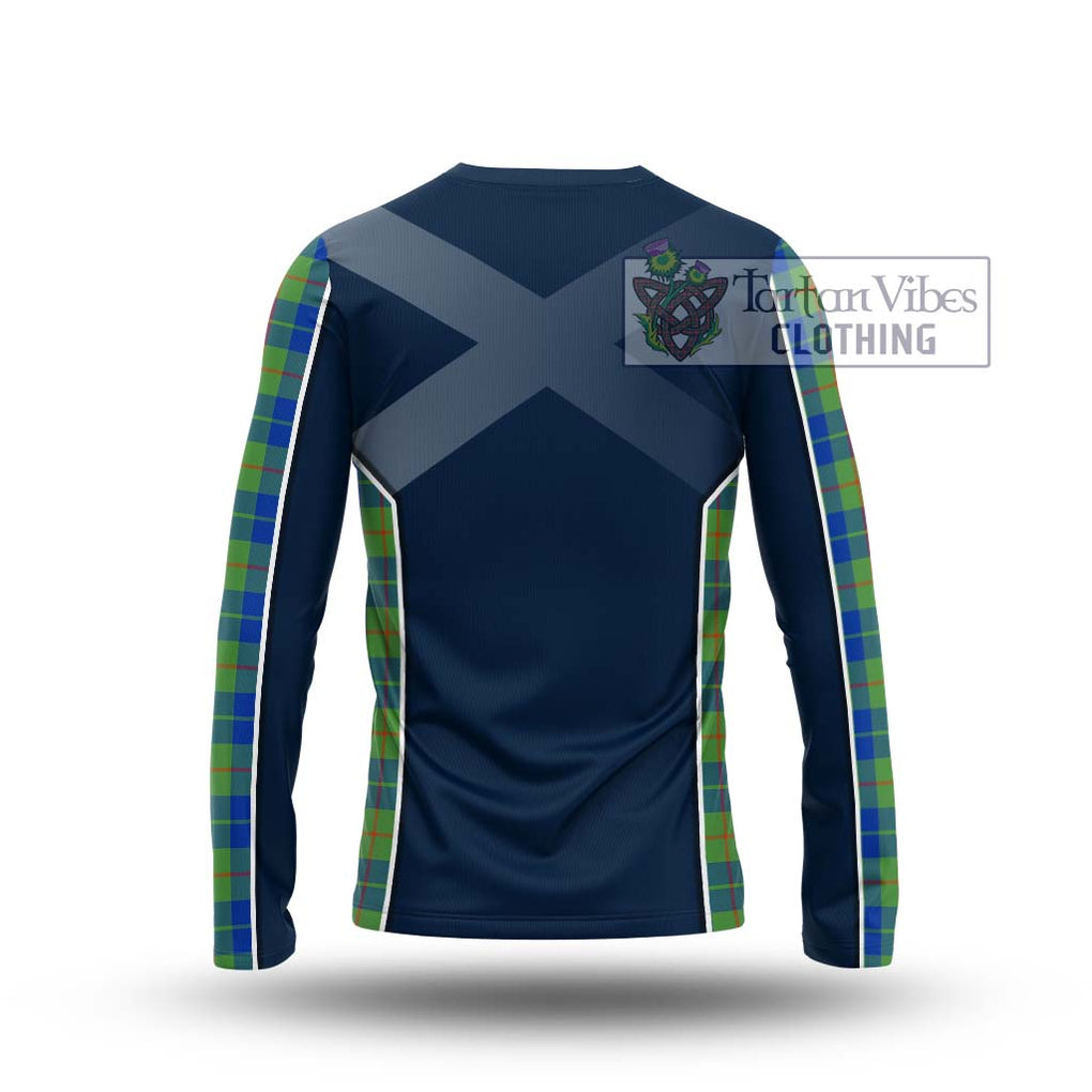 Barclay Hunting Ancient Tartan Long Sleeve T-Shirt with Family Crest and Lion Rampant Vibes Sport Style - Tartan Vibes Clothing